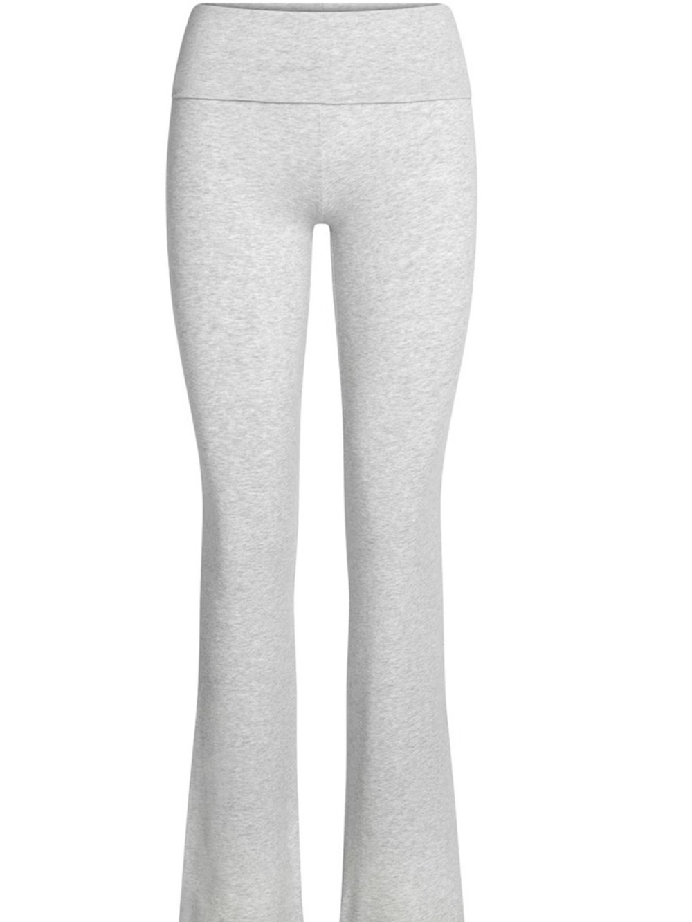 Skims Cotton Jersey Fold-over Pant Light Gray
